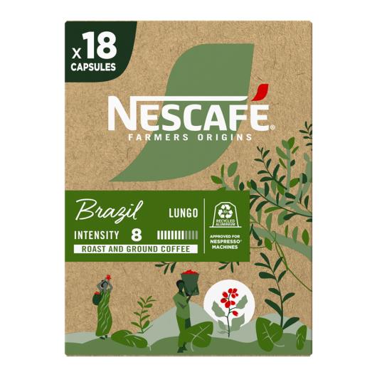 Café em Cápsula Nescafé Farmers Origins Lungo Brazil Caixa 79,2g 18 Unidades - Imagem em destaque
