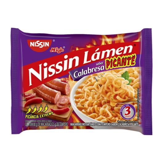 Macarrão Instantâneo Lámen Calabresa Picante Nissin Miojo Pacote 85g - Imagem em destaque