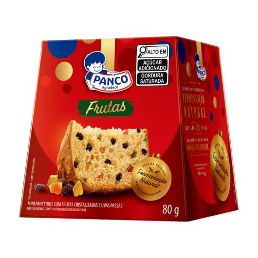 Mini Panettone Panco Frutas Cristalizadas e Uvas-Passas Caixa 80g - Imagem em destaque