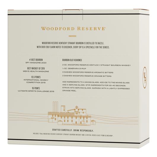 Kit Whisky Bourbon Woodford Reserve Kentucky Straight Reserve 750ml + Copo - Imagem em destaque