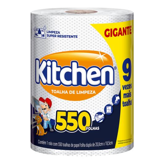 Papel Toalha Folha Dupla Kitchen Pacote Gigante 550 Folhas - Imagem em destaque
