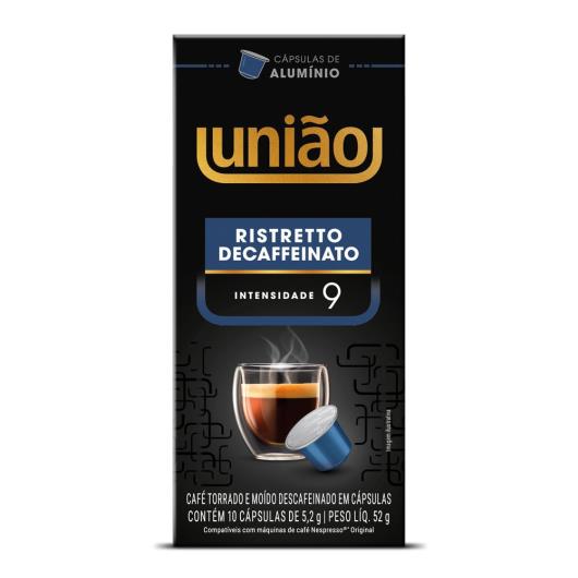 Cápsula de café ristretto decafeinado União 10 unidades 52g - Imagem em destaque