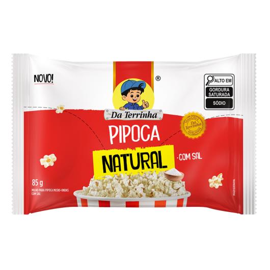 Pipoca para Micro-Ondas Da Terrinha Natural com Sal Pacote 85g - Imagem em destaque