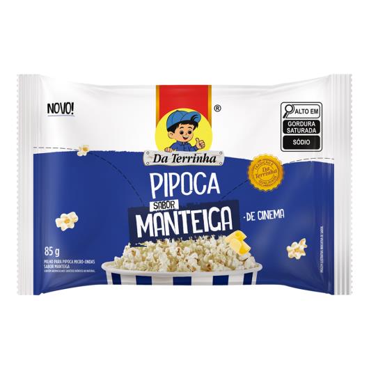 Pipoca para Micro-Ondas Da Terrinha Manteiga de Cinema Pacote 85g - Imagem em destaque