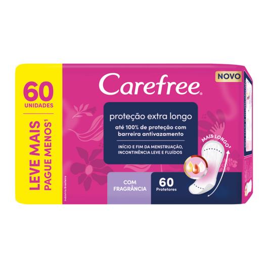 Protetor Diário Carefree sem Abas Proteção Extra Pacote 60 Unidades Leve Mais Pague Menos - Imagem em destaque