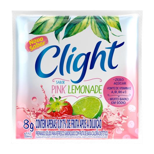 Refresco em Pó Clight Pink Lemonade Zero Açúcar Pacote 8g - Imagem em destaque