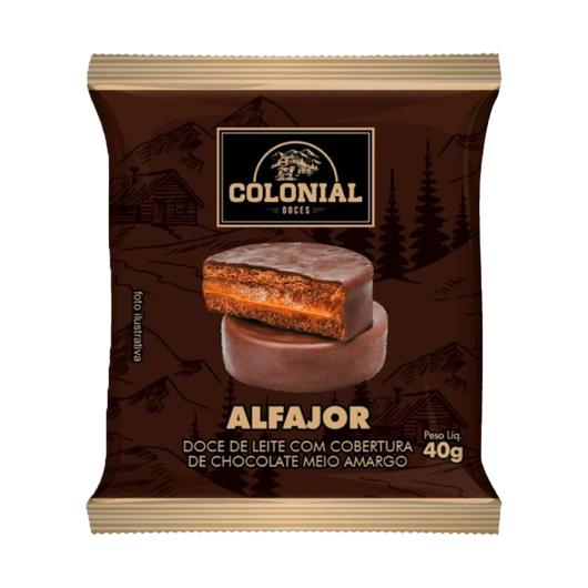 Alfajor chocolate meio amargo Colonial 40g - Imagem em destaque