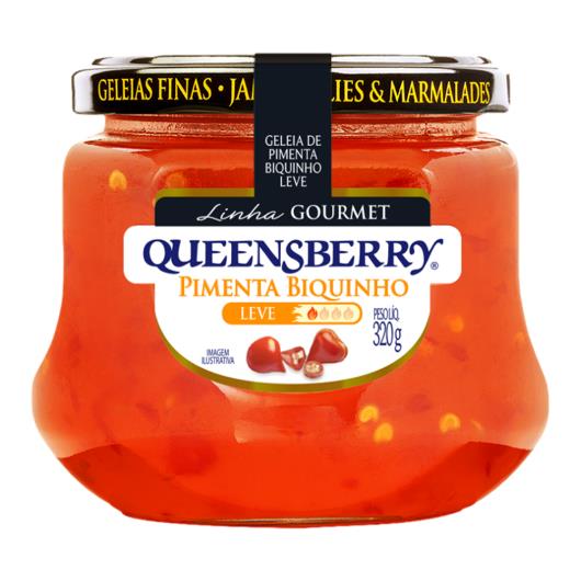 Geleia Queensberry Gourmet Pimenta-Biquinho Intensidade Leve Vidro 320g - Imagem em destaque