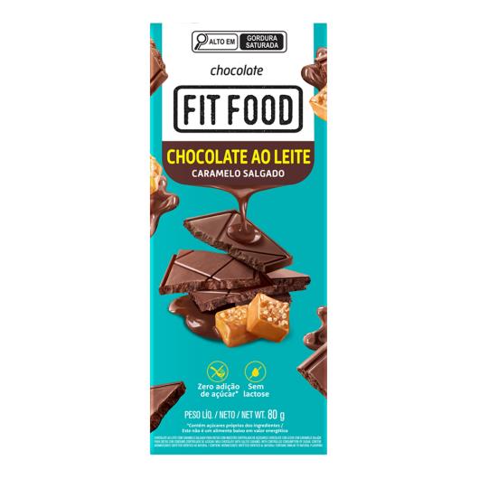 Chocolate ao leite caramelo salgado Fit Food 80g - Imagem em destaque