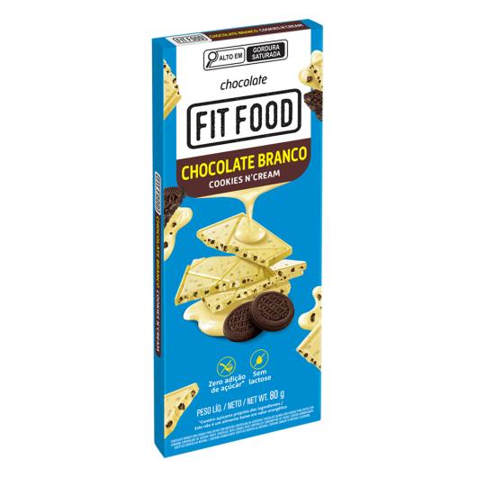 Chocolate branco coookies cream Fit Food 80g - Imagem em destaque