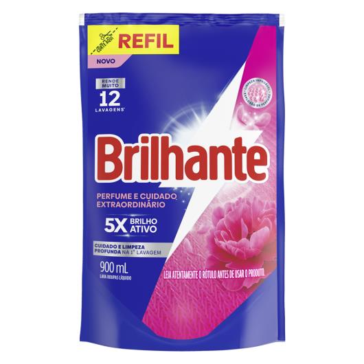 Lava-Roupas Líquido Brilhante Perfume e Cuidado Extraordinário Sachê 900ml Refil - Imagem em destaque