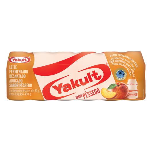 Leite Fermentado Yakult Pêssego 480g 6 Unidades - Imagem em destaque