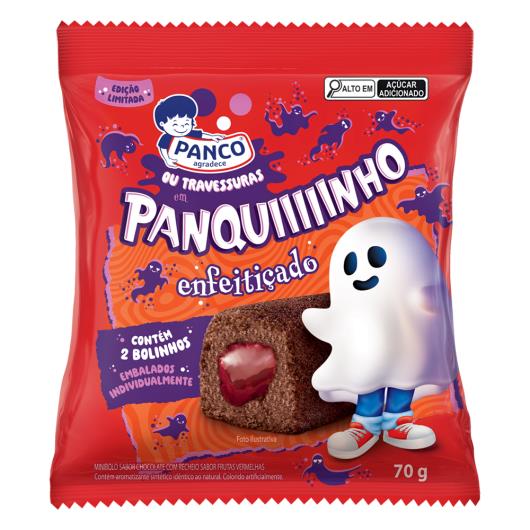 Bolinho Panco Panquinho Enfeitiçado Chocolate Recheio Frutas Vermelhas Pacote 70g 2 Unidades - Imagem em destaque