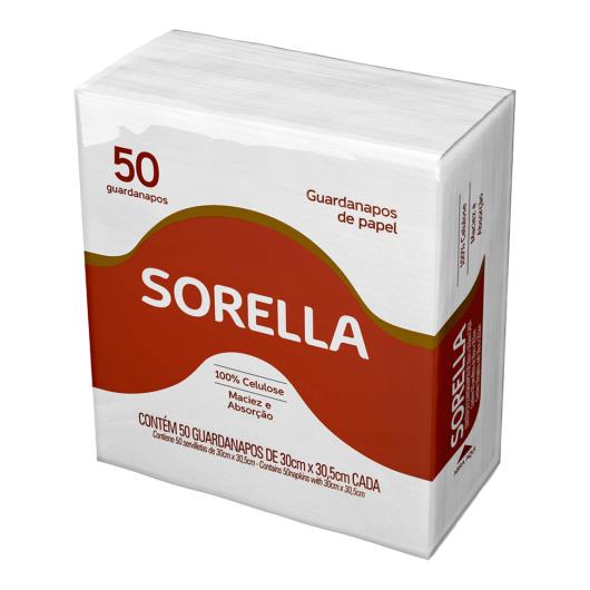 Guardanapo Sorella Folha Simples 30cm x 30,5cm Pacote 50 Unidades - Imagem em destaque