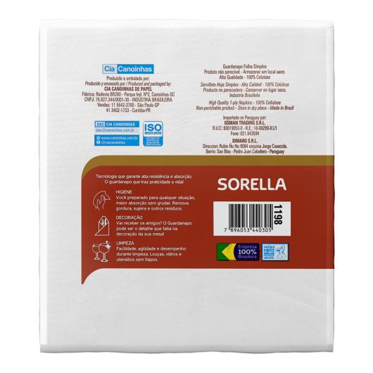 Guardanapo Sorella Folha Simples 30cm x 30,5cm Pacote 50 Unidades - Imagem em destaque
