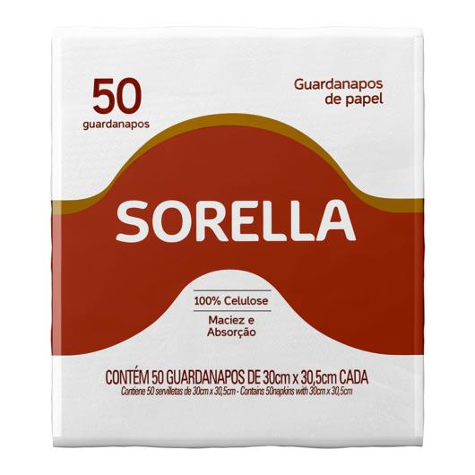Guardanapo Sorella Folha Simples 30cm x 30,5cm Pacote 50 Unidades - Imagem em destaque