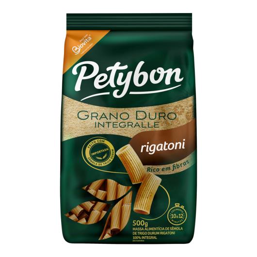 Macarrão Petybon Grano Duro Integral Rigatoni Pacote 500g - Imagem em destaque