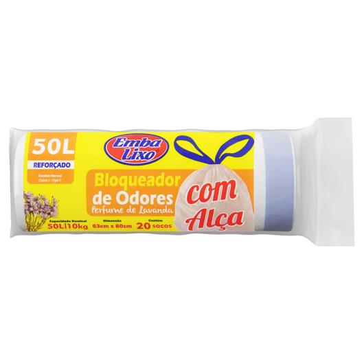Saco para Lixo Reforçado Bloqueador de Odores com Alças Embalixo 50l 20 Unidades - Imagem em destaque