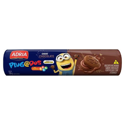 Biscoito Chocolate Recheio Chocolate Plugados Minions Adria 120g - Imagem em destaque