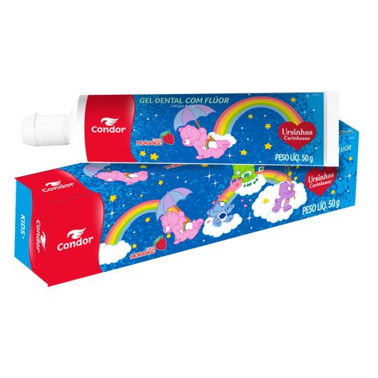 Gel Dental Condor Kids+ Ursinhos Carinhosos Morango com Flúor Caixa 50g - Imagem em destaque