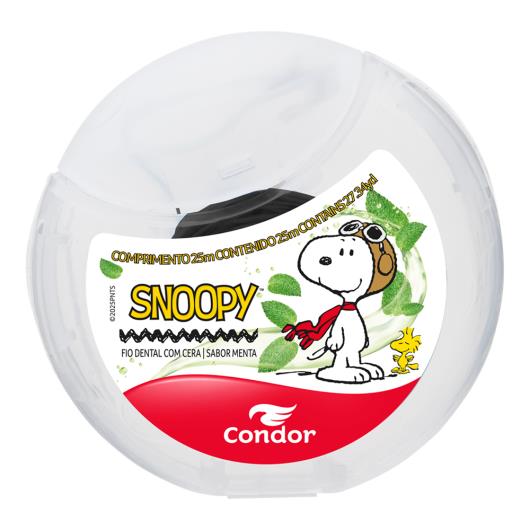 Fio Dental Menta Condor Snoopy com Cera 25m - Imagem em destaque