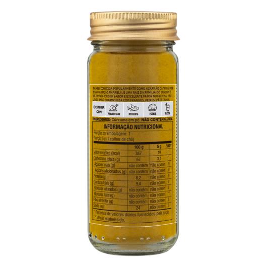 Cúrcuma Pó BR Spices com Tampa Dosadora Vidro 60g - Imagem em destaque