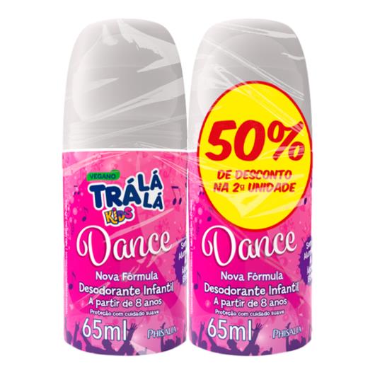 Desodorante roll on dance Tra Lá Lá Kids 50% de desconto na segunda unidade 2x65ml - Imagem em destaque