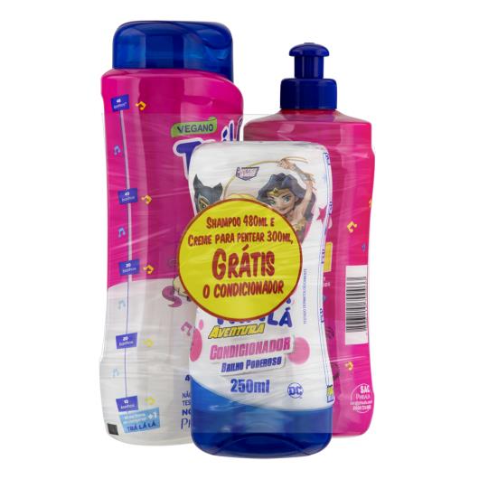 Kit Shampoo + Creme para Pentear brilho poderoso Tra Lá Lá Kids grátis condicionador 250ml Unidade - Imagem em destaque