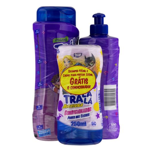 Kit Shampoo + Creme para Pentear poder dos cachos Tra Lá Lá Kids grátis condicionador 250ml Unidade - Imagem em destaque