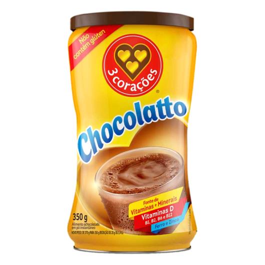 Achocolatado em Pó 3 Corações Chocolatto Lata 350g - Imagem em destaque