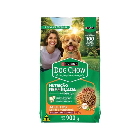 Ração para Cães Dog Chow Adultos Minis e Pequenos Carne e Frango 900g - Imagem em destaque