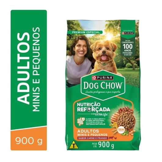 Ração para Cães Dog Chow Adultos Minis e Pequenos Carne e Frango 900g - Imagem em destaque