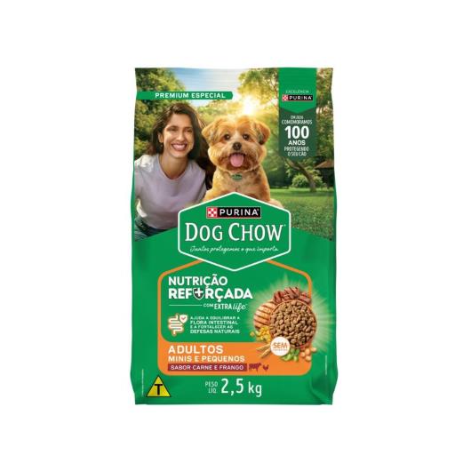 Ração para Cães Dog Chow Adultos Minis e Pequenos Carne e Frango 2,5kg - Imagem em destaque