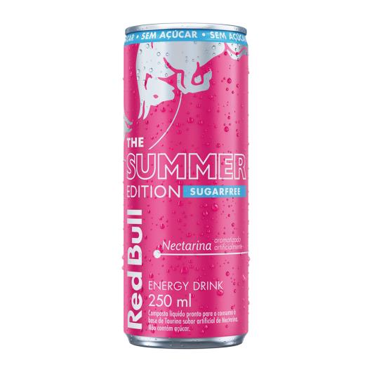 Energético sugarfree nectarina Red Bull Summer lata 250ml - Imagem em destaque
