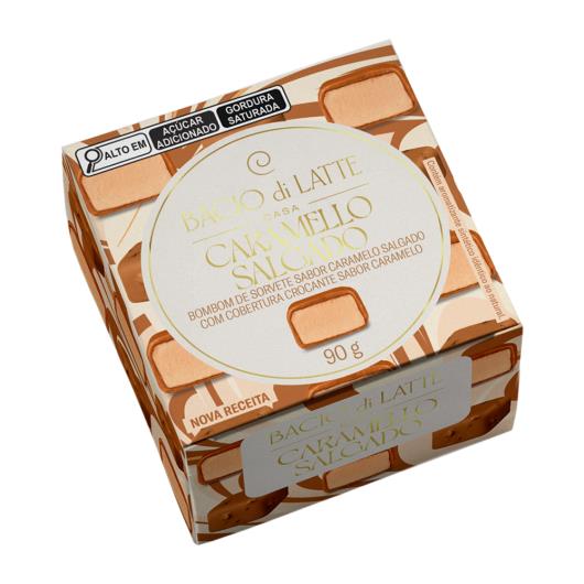 Bombom de sorvete caramelo salgado Bacio di Latte 90g - Imagem em destaque