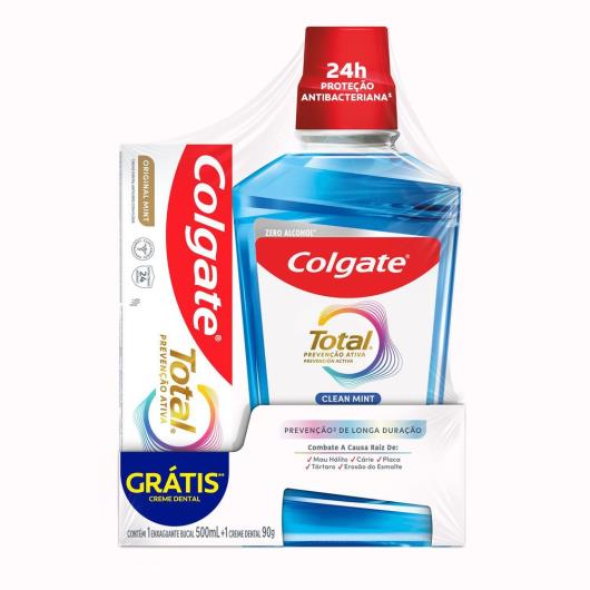 Kit Enxaguante Bucal Colgate grátis creme dental 90g Unidade - Imagem em destaque