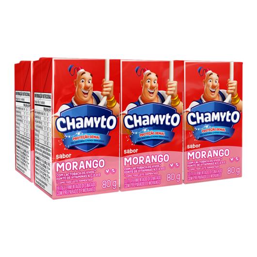 Leite fermentado desnatado morango Chamyto 480g - Imagem em destaque