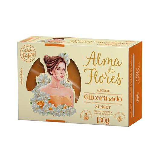 Sabonete em barra glicerinado sunset Alma de Flores 130g - Imagem em destaque