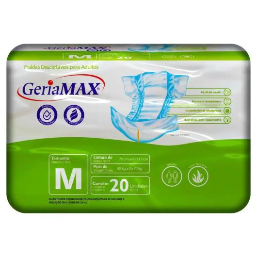 Fralda descartável para adulto M Geriamax 20 Unidades - Imagem em destaque
