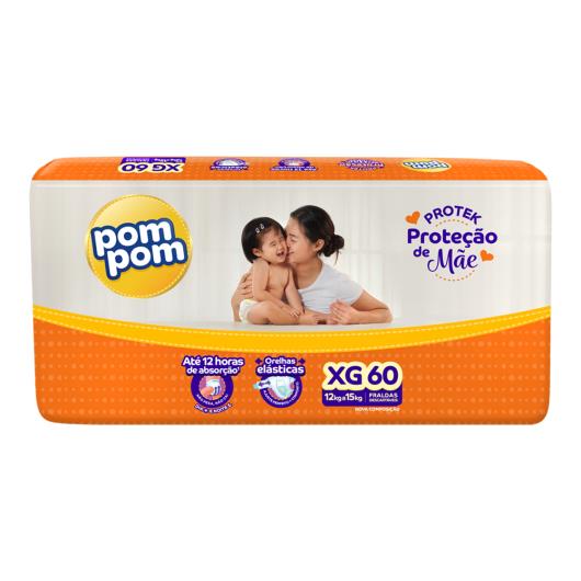 Fralda descartável XG Pom Pom 60 Unidades - Imagem em destaque