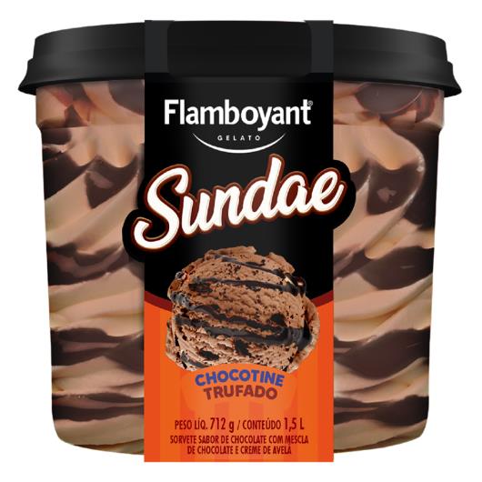 Gelato Chocotine Trufado Flamboyant Sundae Pote 712g - Imagem em destaque