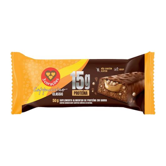 Barra de proteína cappuccino classic 15g 3 Corações 50g - Imagem em destaque