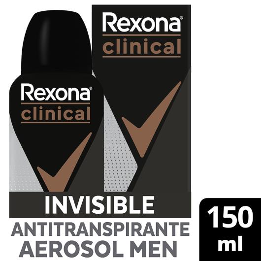 Desodorante aerosol men clinical invisible Rexona 91g - Imagem em destaque