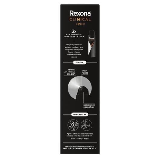 Desodorante aerosol men clinical invisible Rexona 91g - Imagem em destaque