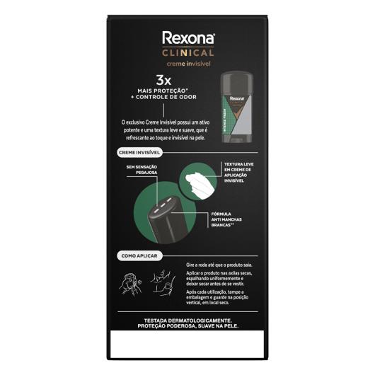 Desodorante men clinical invisible intense fresh Rexona 58g - Imagem em destaque