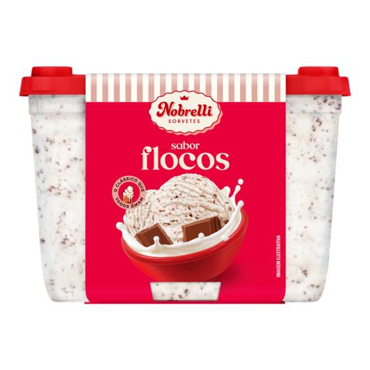 Sorvete flocos Nobrelli 1,3 Litros - Imagem em destaque