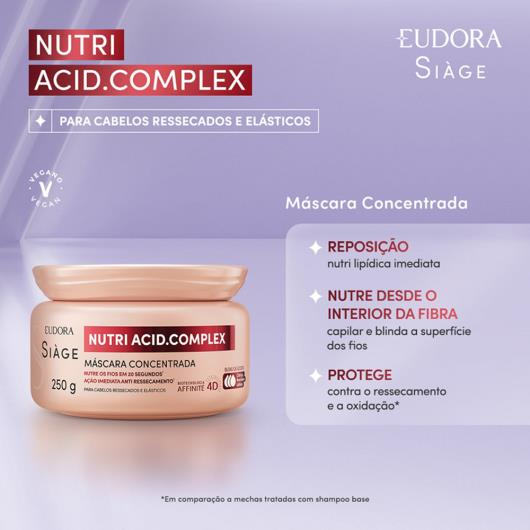 Máscara capilar tratamento nutri acid complex Siage 250g - Imagem em destaque