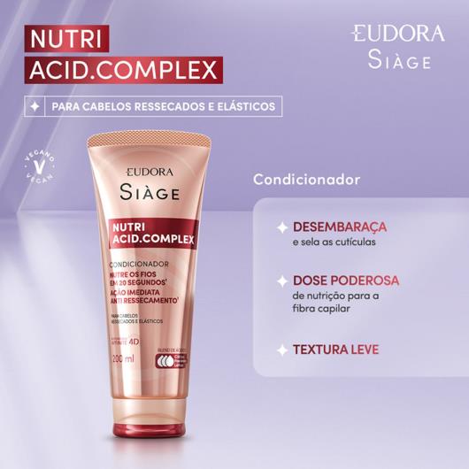 Condicionador Nutri Acid.Complex Eudora Siage Bisnaga 200ml - Imagem em destaque