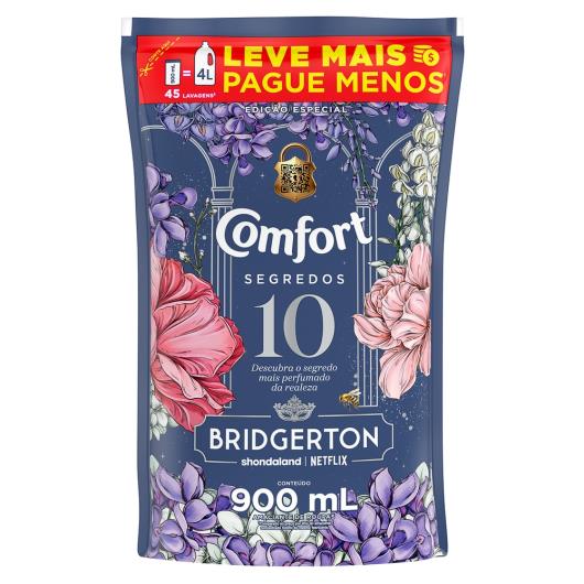 Amaciante Concentrado Bridgerton Comfort Segredos Sachê 900ml Leve Mais Pague Menos - Imagem em destaque