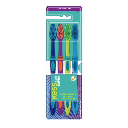 Escova dental basic supra Kess 4 Unidades - Imagem em destaque